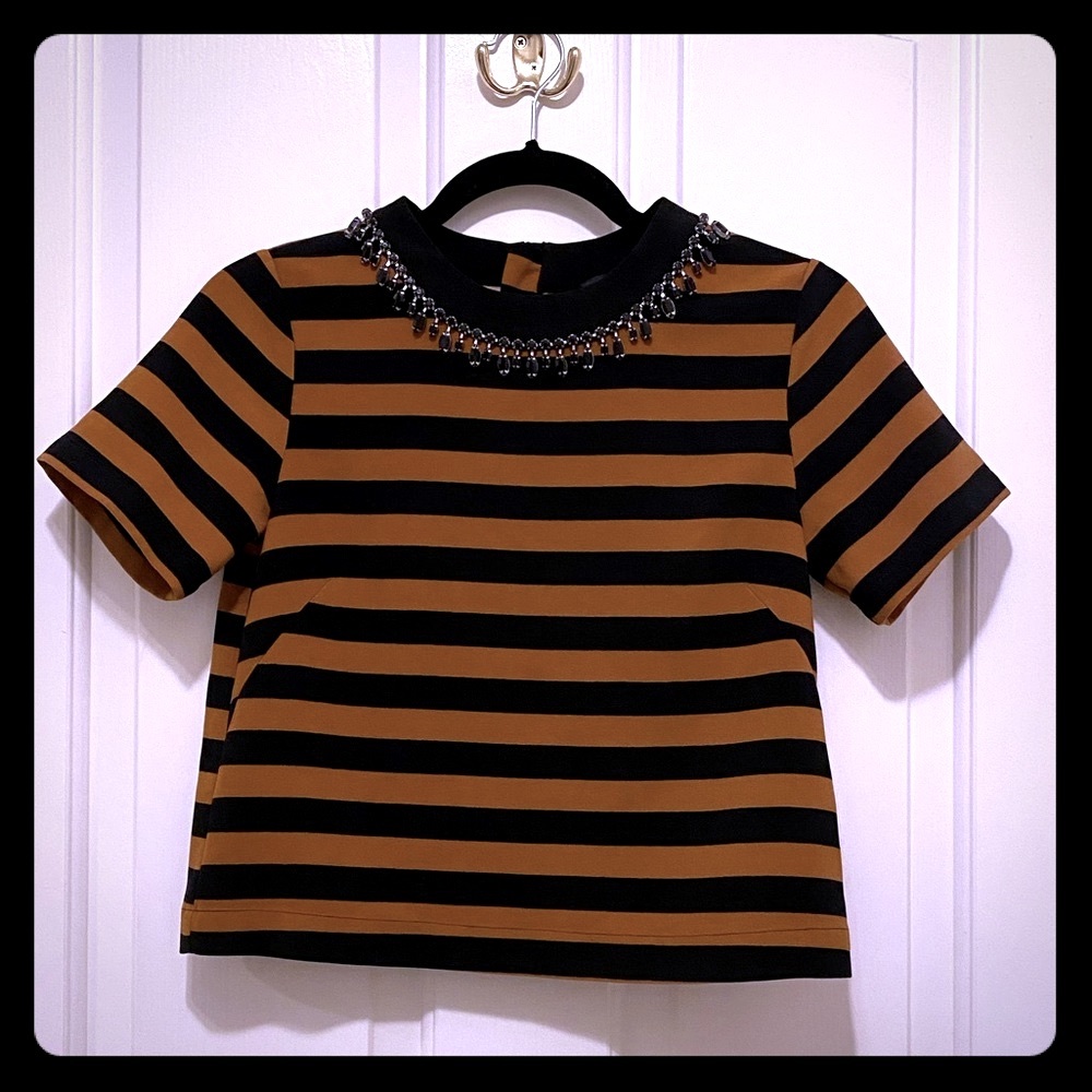 H&M Beaded Striped Tee